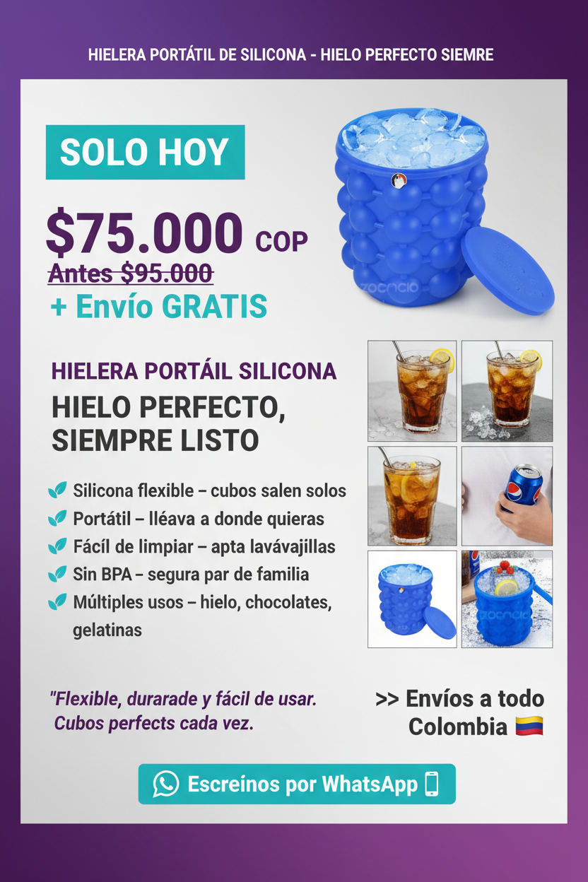 Flyer Hielera Portátil Silicona