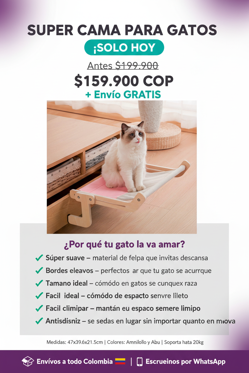 Flyer Super Cama para Gatos - Foto original